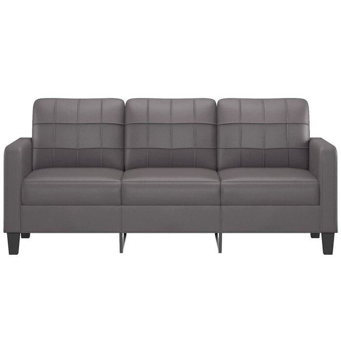 Vidaxl 3-Sitzer Sofa 180 cm Kunstleder Grau - Jetzt bis zu 38% sparen