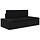 Modulares Ecksofa 2-Sitzer Poly-Rattan Schwarz - Outlet bis zu 35% reduziert