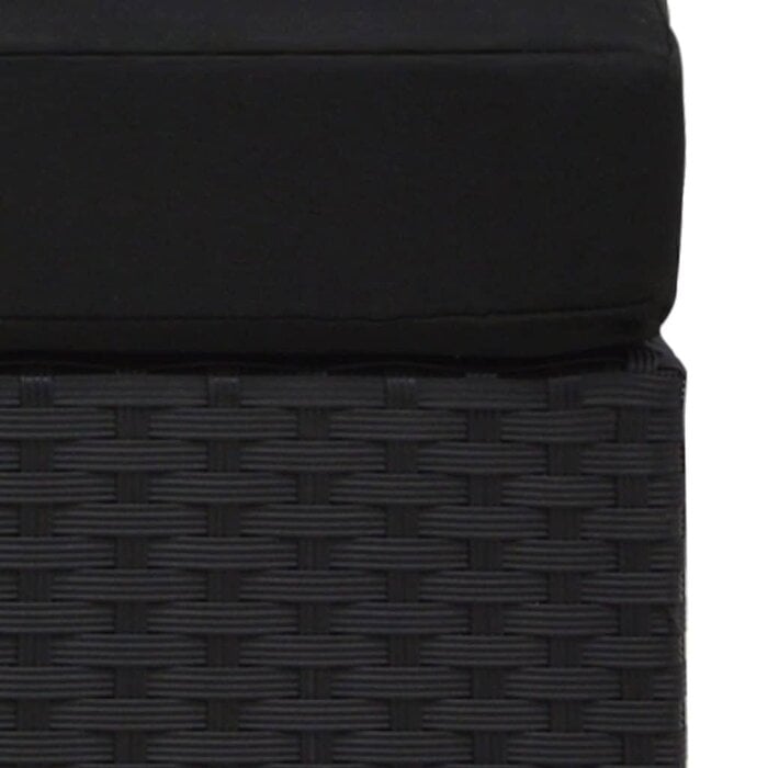 Vidaxl Modulares Ecksofa 2-Sitzer Poly-Rattan Schwarz - Outlet bis zu 35% reduziert