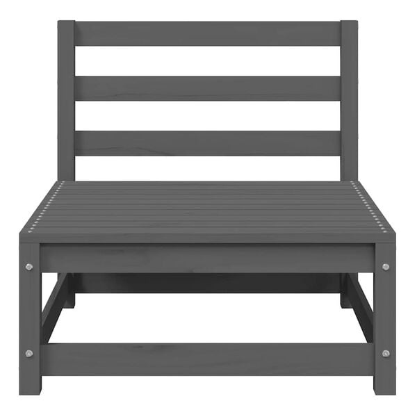 Vidaxl Garten-Mittelsofa Set aus Kiefernholz, Grau - Jetzt bis zu 35% sparen!