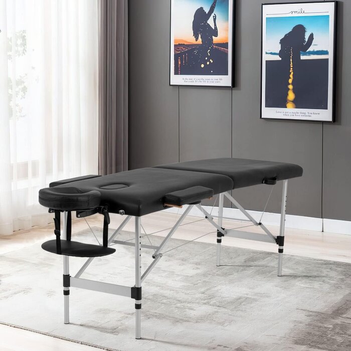 Viking Choice Klappbare Massageliege Aluminium - Schwarz - 185x70 cm - bis zu 25% Rabatt