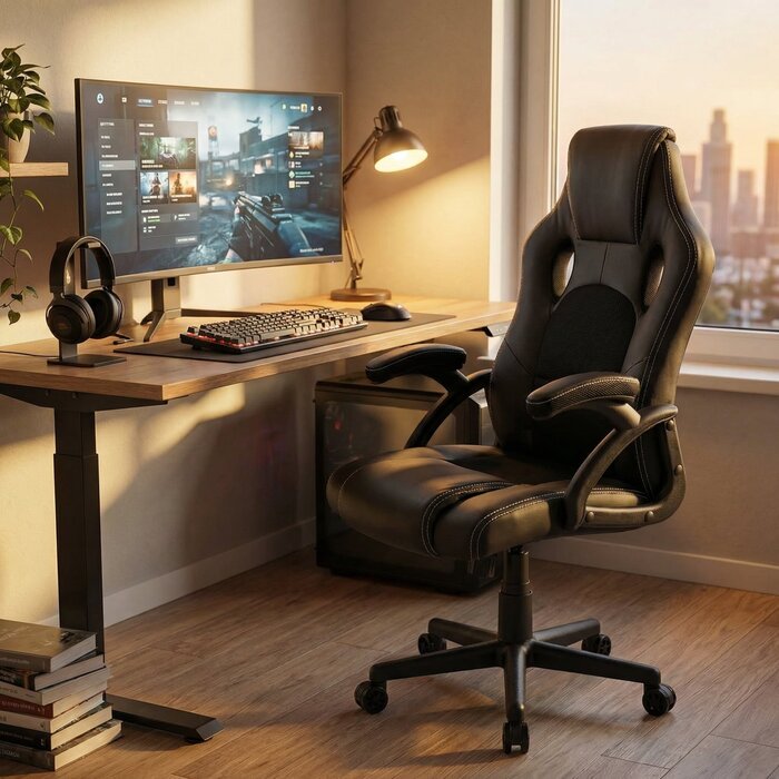 Viking Choice Gaming- & Bürostuhl in Schwarz - Kunstleder, ergonomisch - bis zu 27% reduziert
