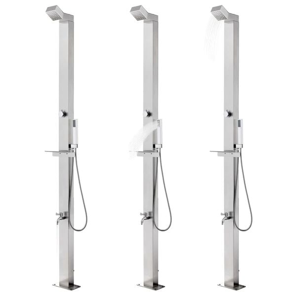 Vidaxl Luxus-Außendusche Edelstahl 220 cm - Sparen Sie jetzt bis zu 38%!