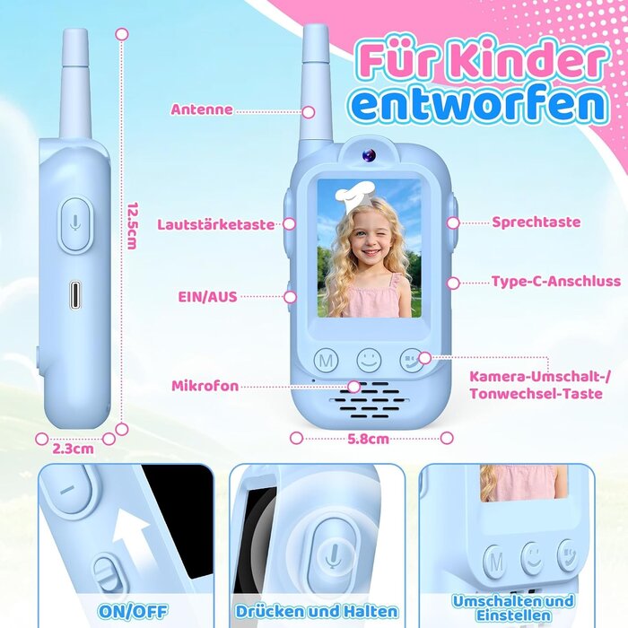 Video-Walkie-Talkie für Kinder mit HD-Kamera - jetzt bis zu 32% günstiger