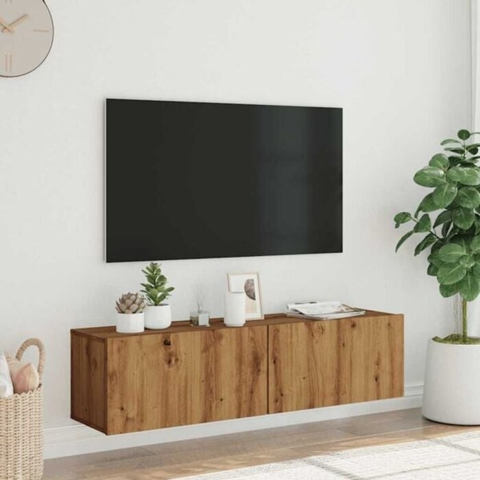 Vidaxl TV-Wandboard 120x30x30 cm Artisan Eiche - Stilvolles Schweberegal bis zu 34%