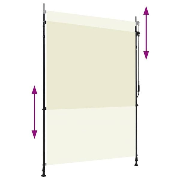 Vidaxl Außenrollo 150x270 cm Crème mit Kurbel - bis zu 34% Rabatt