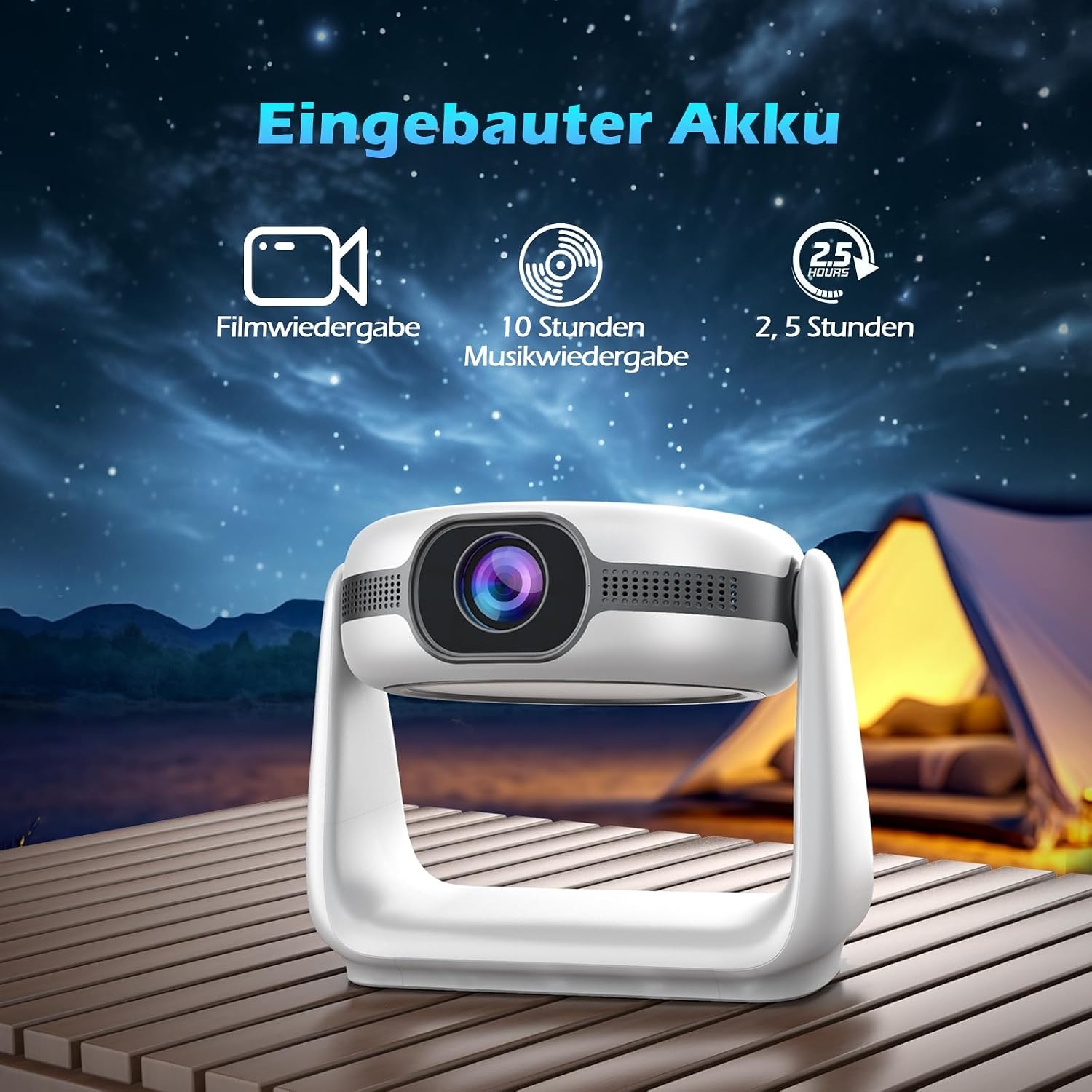 Tragbarer 1080p Full HD Beamer Android 11.0 - Jetzt bis zu 35% günstiger