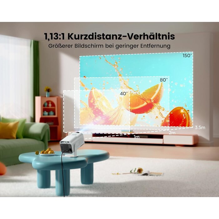 Mini Beamer Full HD mit 4K-Support - WiFi 6 & Bluetooth - bis zu 35% Rabatt