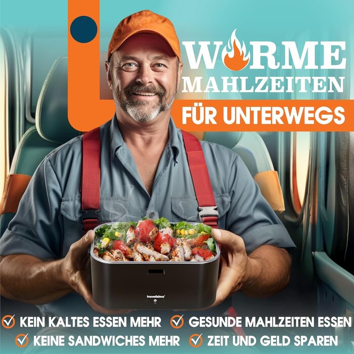 Elektrische 1,8L Lunchbox für Auto & Büro - bis zu 28% sparen