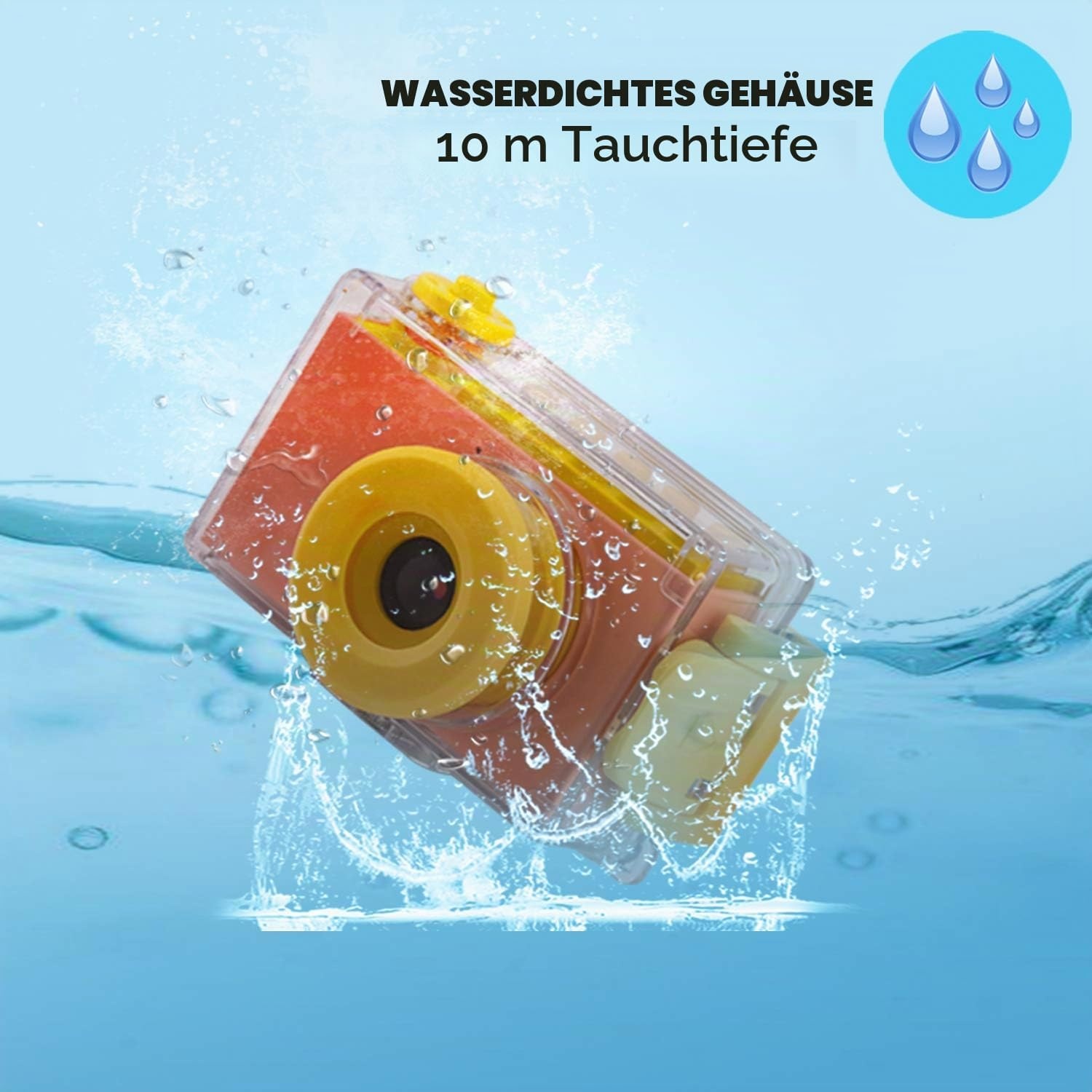 Wasserdichte Kinder-Digitalkamera - Rosa, 8 MP - bis zu 32 % sparen