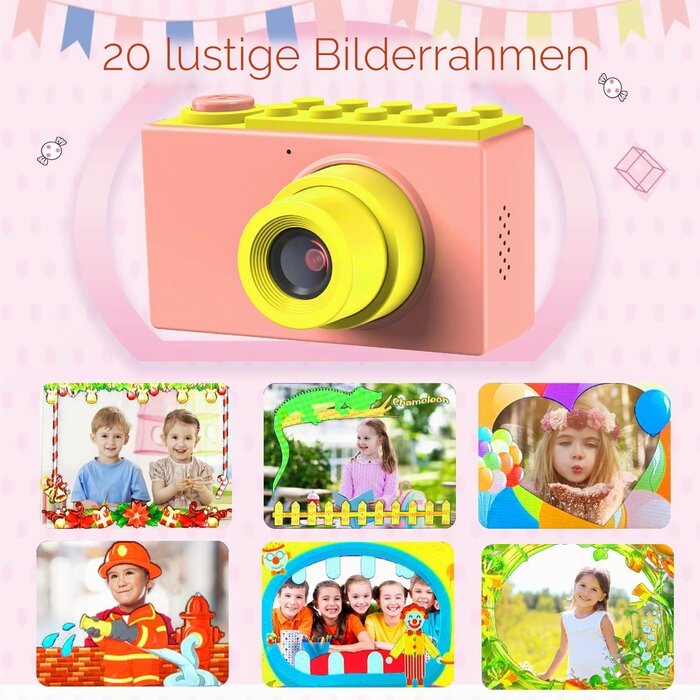 Wasserdichte Kinder-Digitalkamera - Rosa, 8 MP - bis zu 32 % sparen