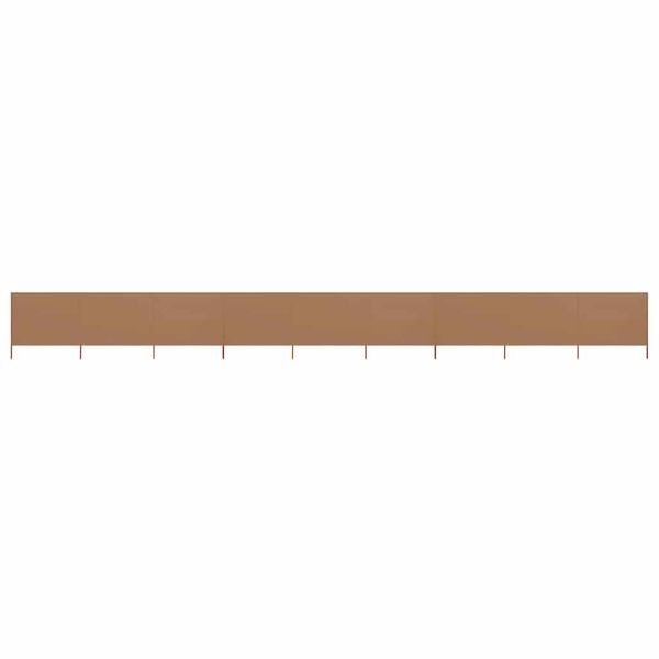 Vidaxl 9-teiliger Windschutz 1200 x 120 cm Taupe - 59% Rabatt