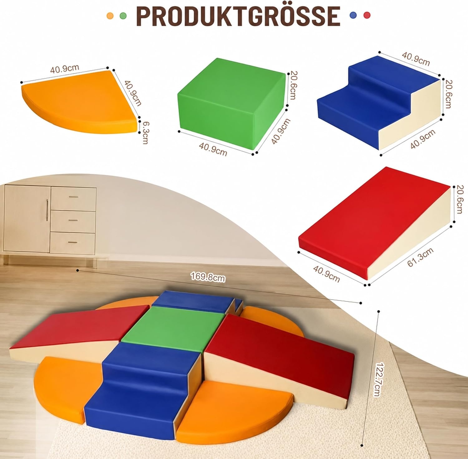 9-teiliges Soft-Kletterset für Kinder - Sicher & Bunt - Bis zu 35% Rabatt