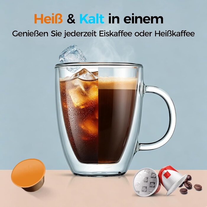 4-in-1 Kapsel-Kaffeemaschine, 19 Bar, für Nespresso & mehr - bis zu 35% Rabatt
