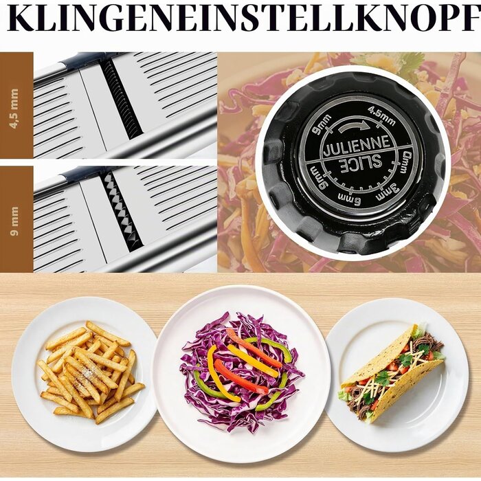 Profi-Gemüsehobel Edelstahl - Verstellbar & Sicher - jetzt bis zu 31% Rabatt