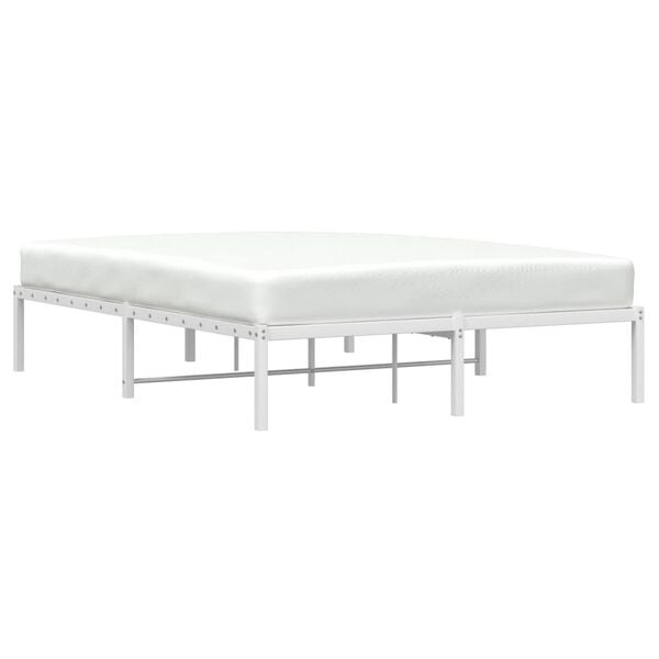 Vidaxl Metall-Bettgestell 140x190 cm Weiß - Stabil & Zeitlos - Jetzt bis zu 34% sparen