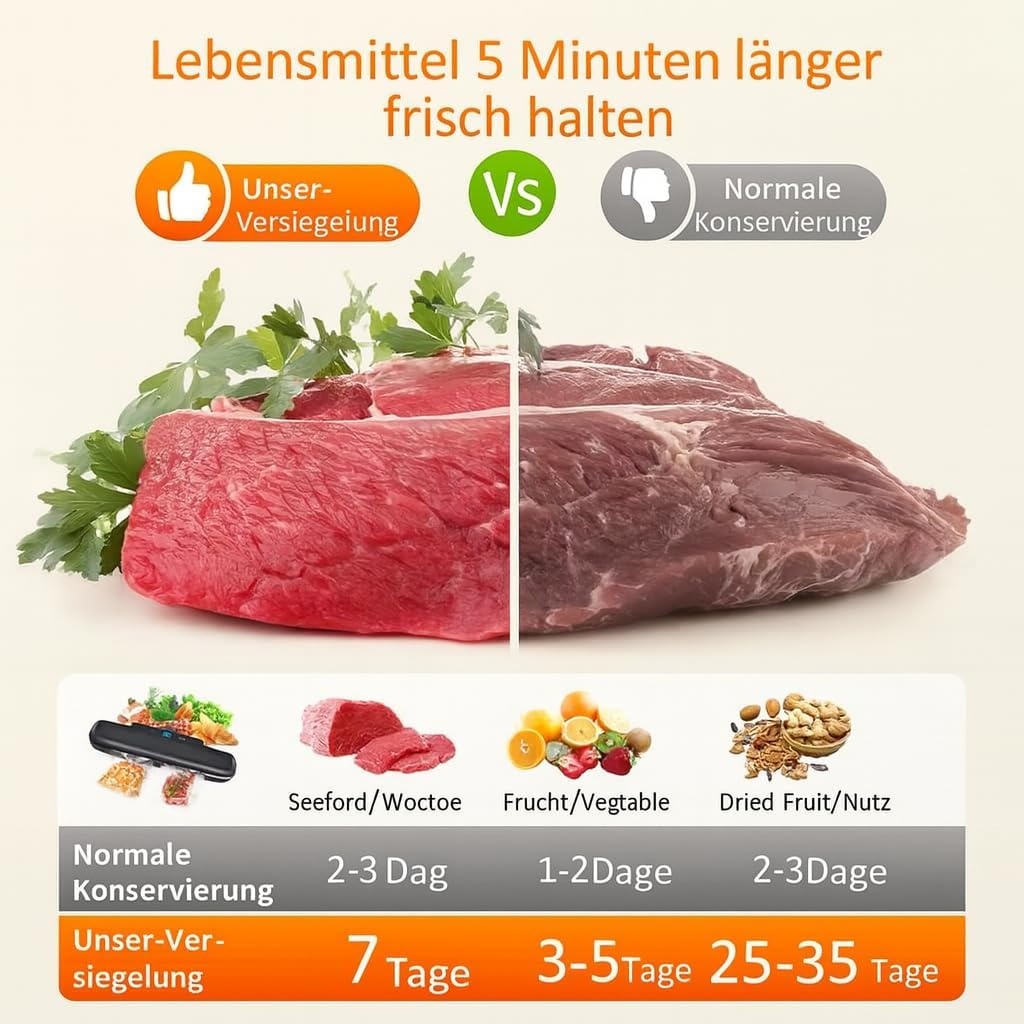 Vakuumiergerät Schwarz, kompakt & effizient - bis zu 31% Rabatt im Outlet