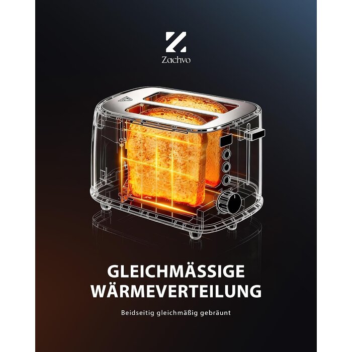 Edelstahl 2-Scheiben Toaster mit LED-Timer - Jetzt bis zu 27% Rabatt sparen