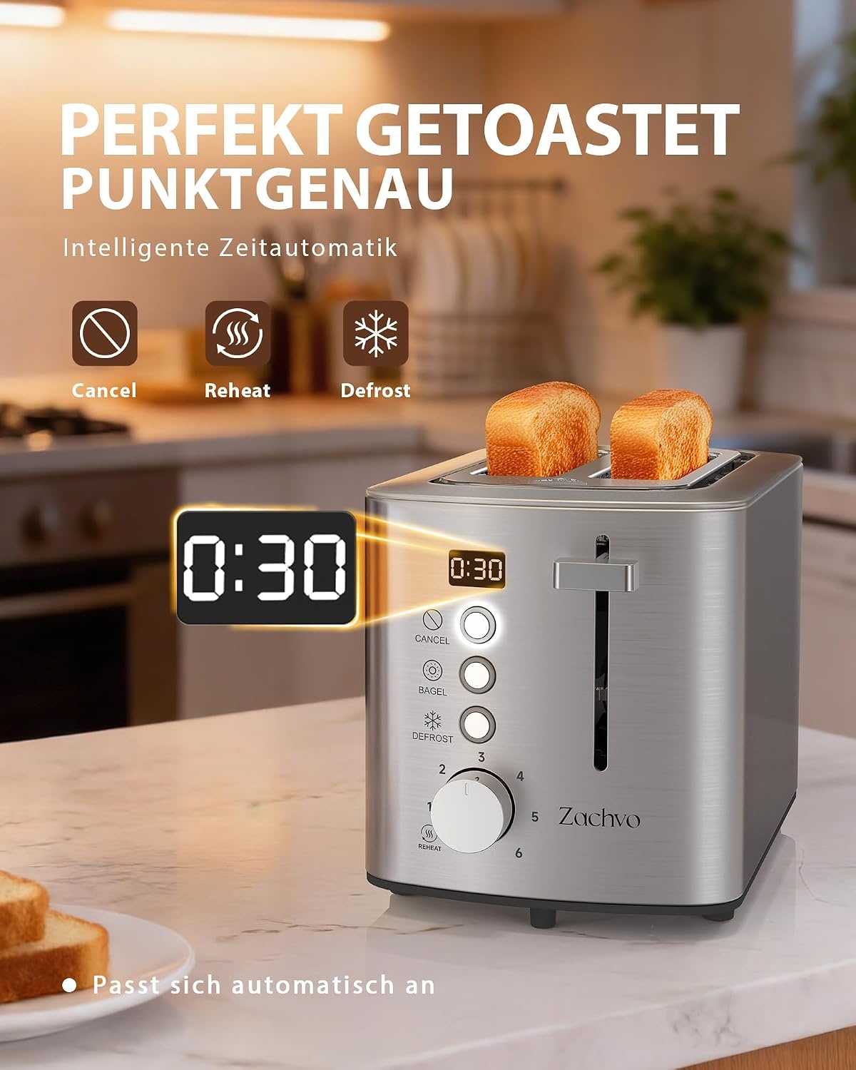 2-Scheiben-Toaster mit LED-Timer & 6 Bräunungsstufen - bis zu 27% sparen