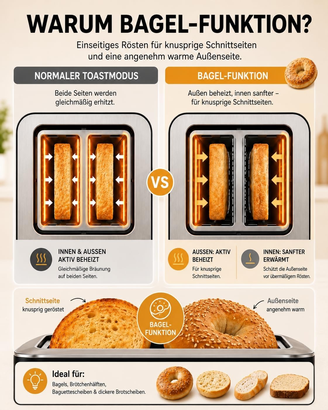 2-Scheiben-Toaster mit LED-Timer & 6 Bräunungsstufen - bis zu 27% sparen