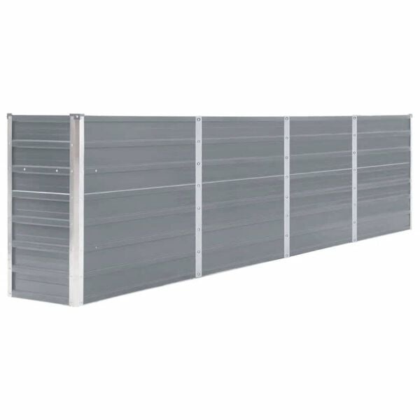 Vidaxl Hochbeet aus verzinktem Stahl 320x40x77cm Grau - bis zu 34% sparen