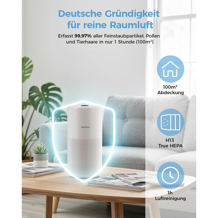 Luftreiniger bis 102 m² mit H13 HEPA-Filter & Aromatherapie - bis zu 33% Rabatt