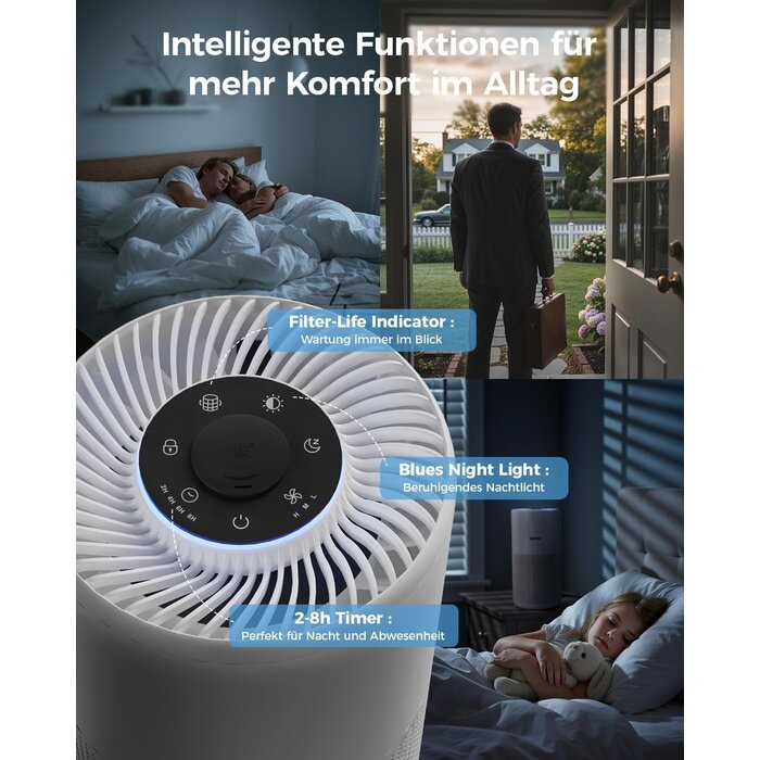 Luftreiniger bis 102 m² mit H13 HEPA-Filter & Aromatherapie - bis zu 33% Rabatt