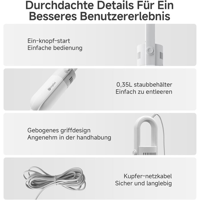 Leichter Stielstaubsauger für Hartböden - bis zu 31% Rabatt