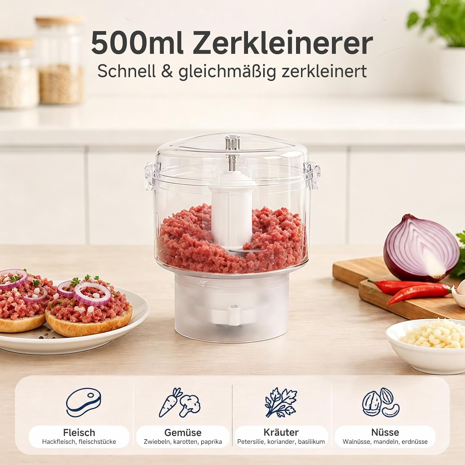3-in-1 Standmixer weiß, 1,25L - Jetzt bis zu 33% günstiger sparen