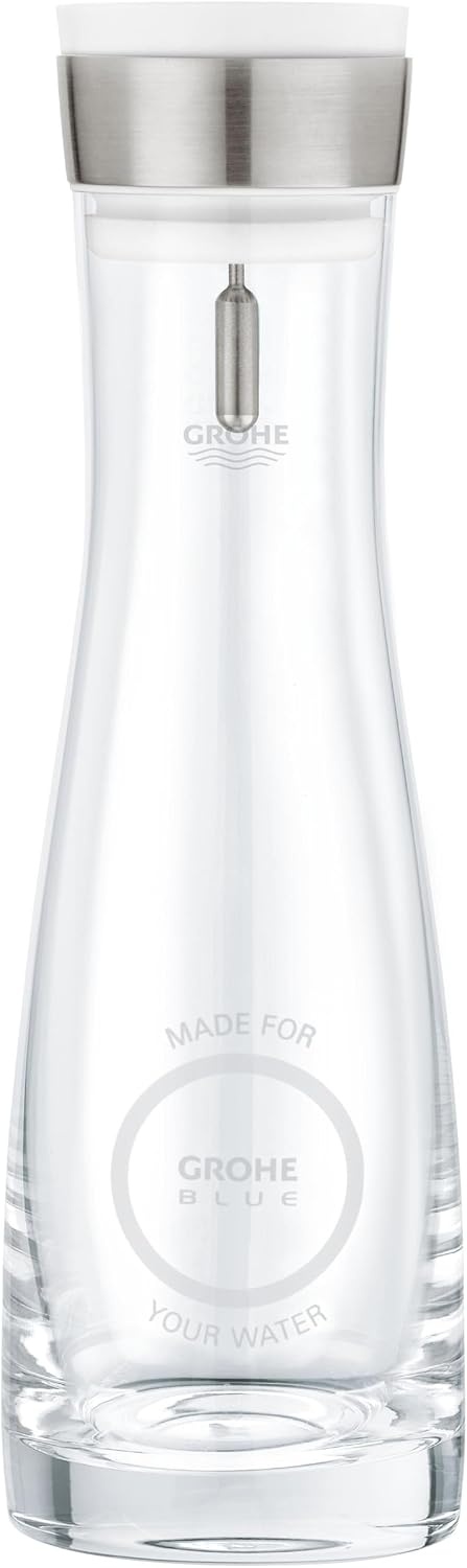 Wasserkaraffe 1 Liter mit Edelstahldeckel & Sieb - bis zu 32% reduziert