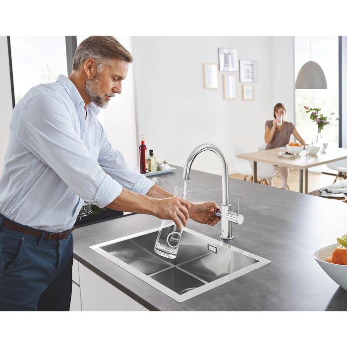 Wasserkaraffe 1 Liter mit Edelstahldeckel & Sieb - bis zu 32% reduziert