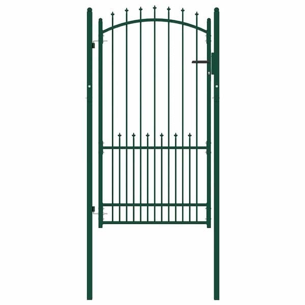 Vidaxl Gartentor mit Spitzen 100 x 175 cm, Grün - bis zu 35% Rabatt