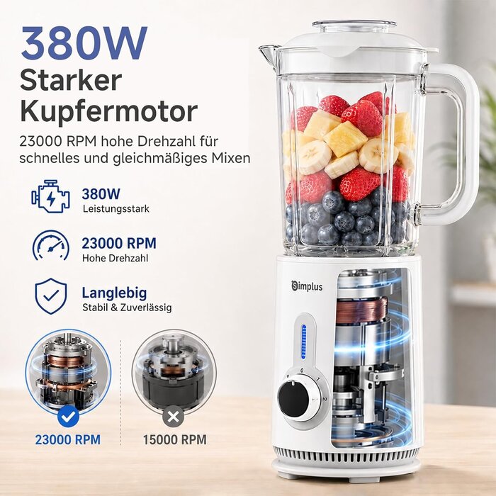 3-in-1 Standmixer-Set mit 380 Watt - Jetzt bis zu 33% günstiger sichern
