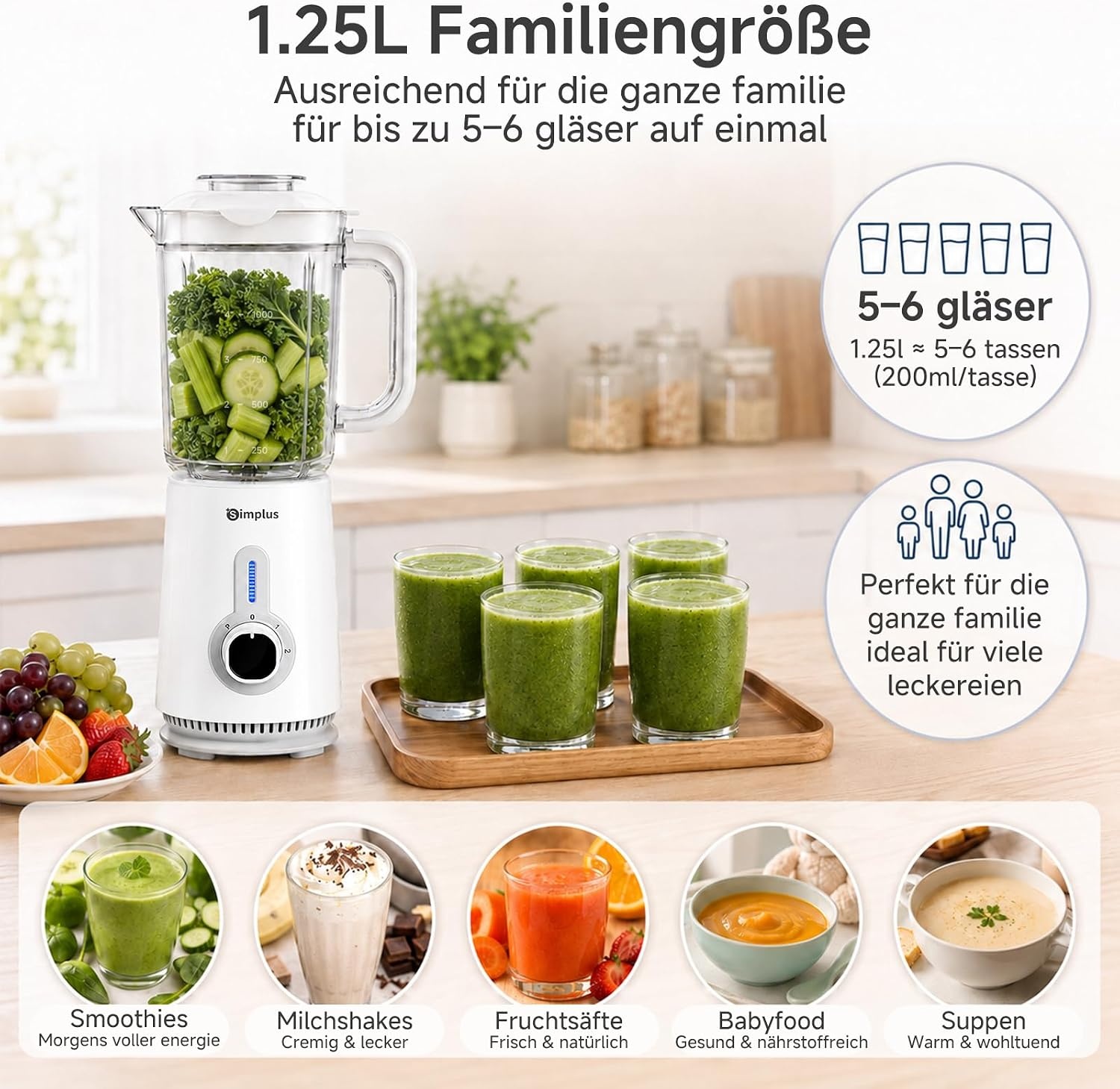 3-in-1 Standmixer-Set mit 380 Watt - Jetzt bis zu 33% günstiger sichern