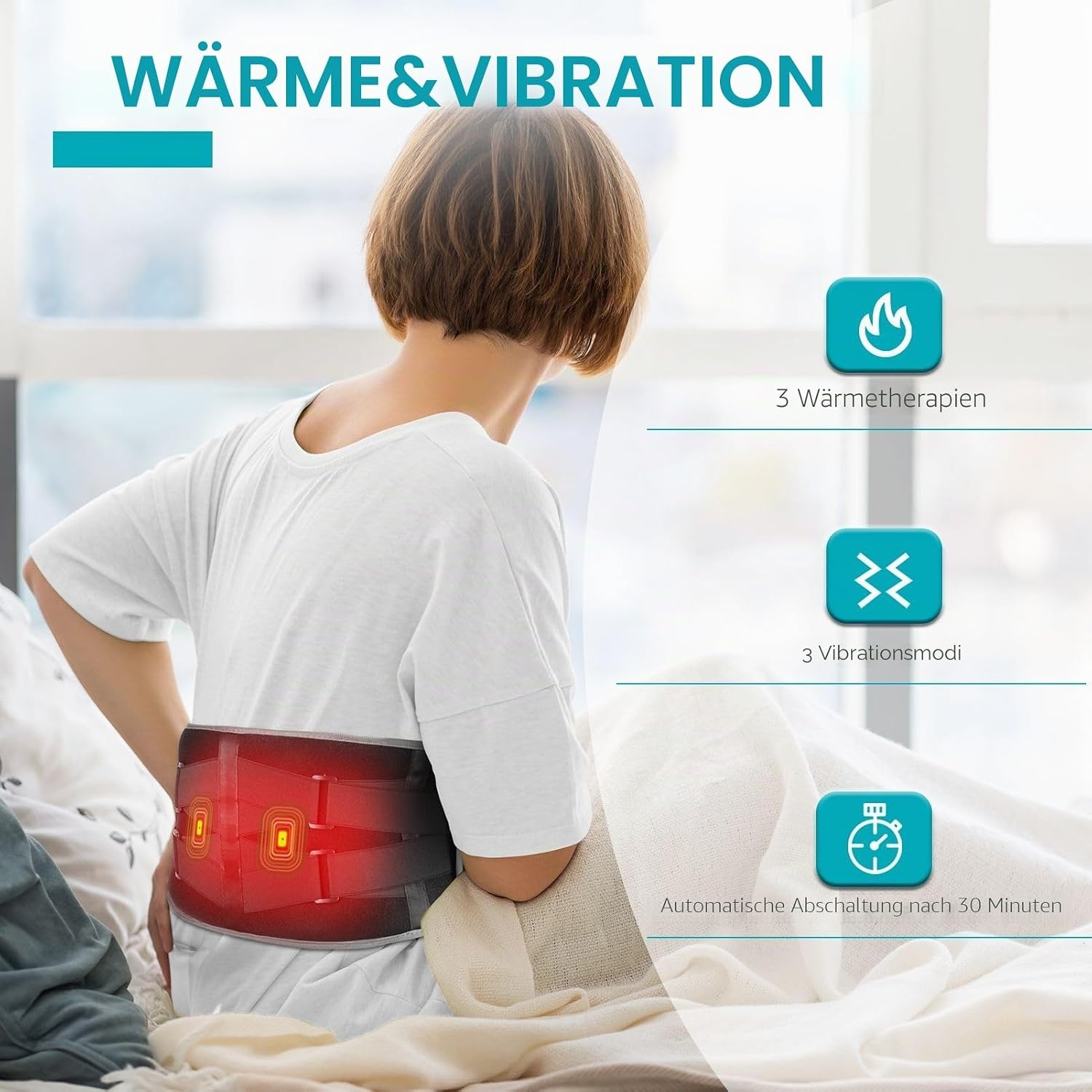 Kabelloser Wärmegürtel mit Massage - Jetzt bis zu 33% günstiger sichern!