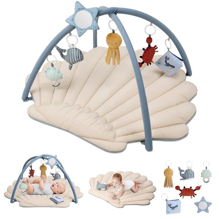 Luxus Baby-Spieldecke Boho Ozean - 103x96 cm - bis zu 33% Rabatt