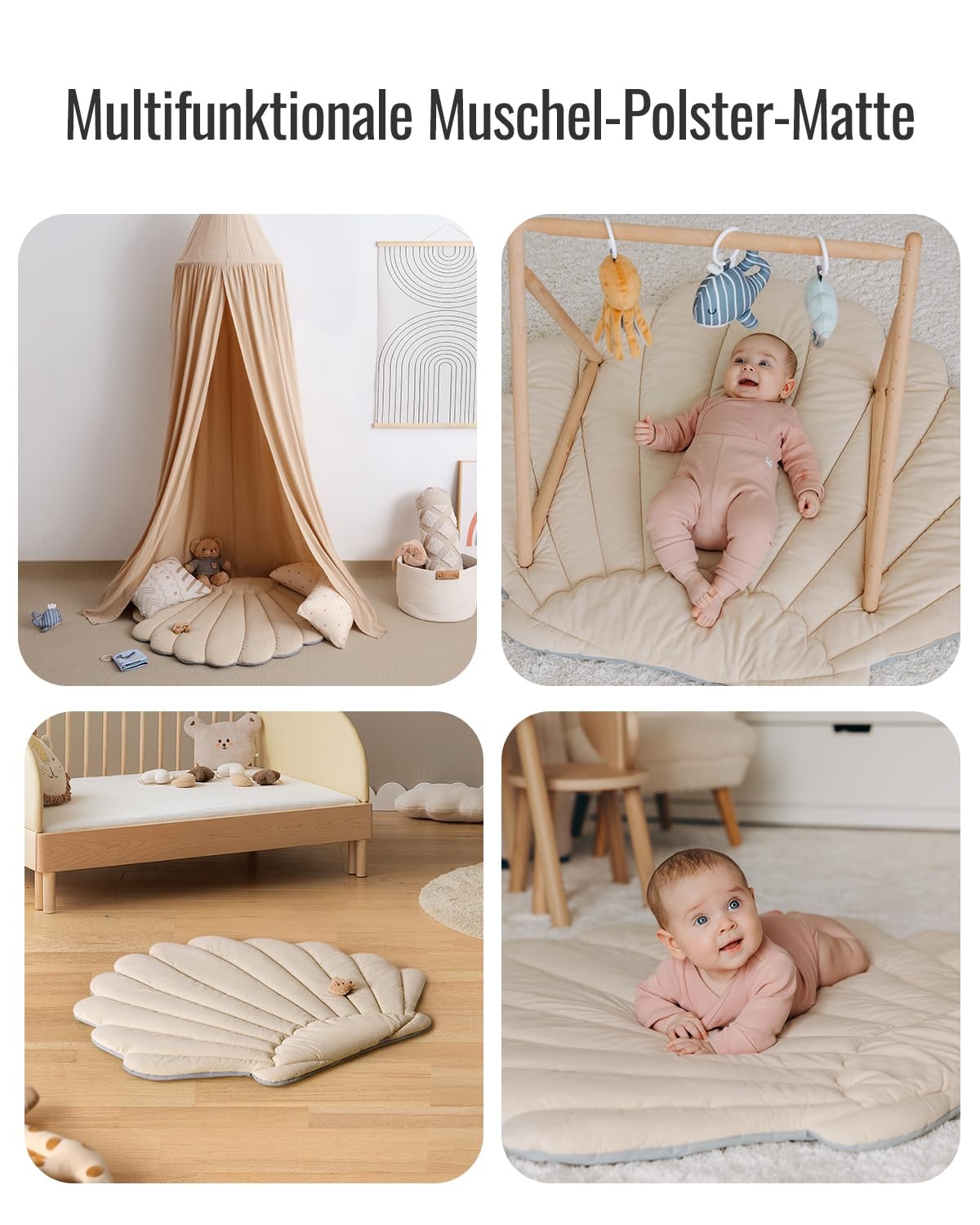 Luxus Baby-Spieldecke Boho Ozean - 103x96 cm - bis zu 33% Rabatt