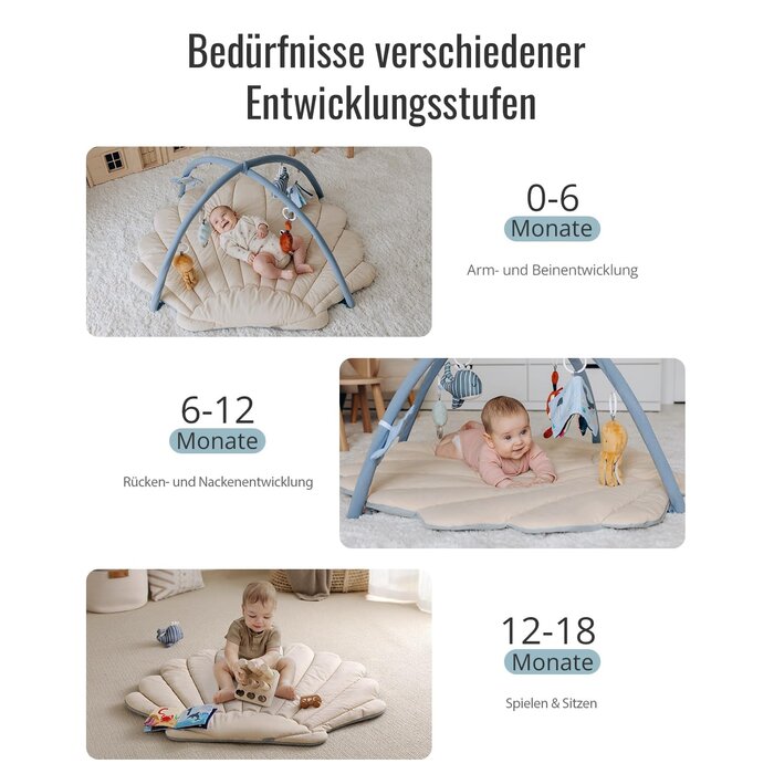 Luxus Baby-Spieldecke Boho Ozean - 103x96 cm - bis zu 33% Rabatt