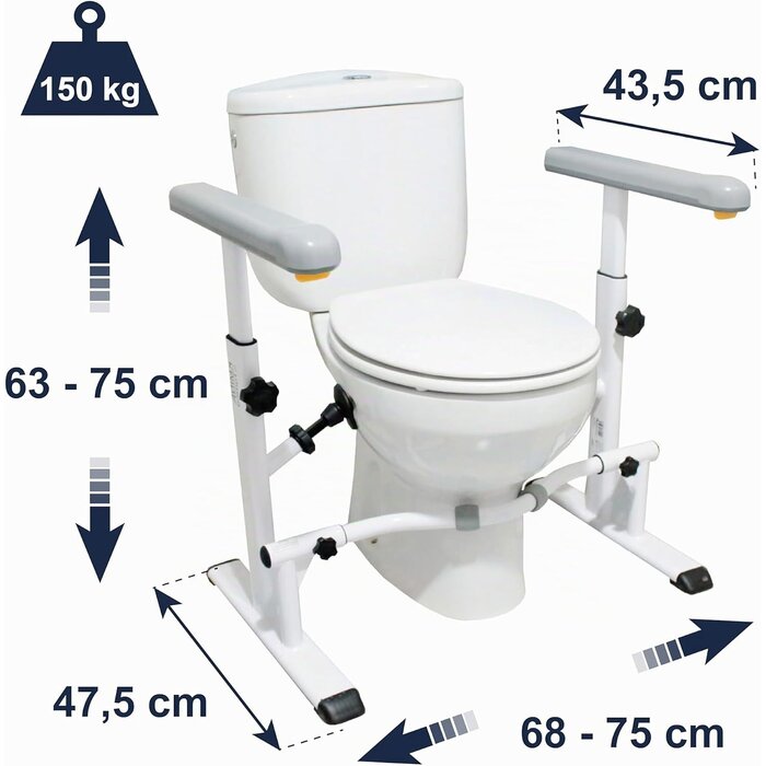 Toilettenarmlehne höhenverstellbar - Stabile Stützhilfe - bis zu 35% Rabatt
