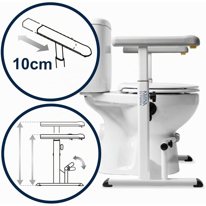 Toilettenarmlehne höhenverstellbar - Stabile Stützhilfe - bis zu 35% Rabatt