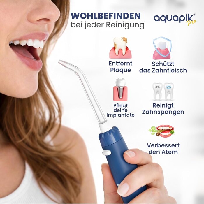 Professionelle Munddusche mit 8 Aufsätzen - jetzt bis zu 34% günstiger!