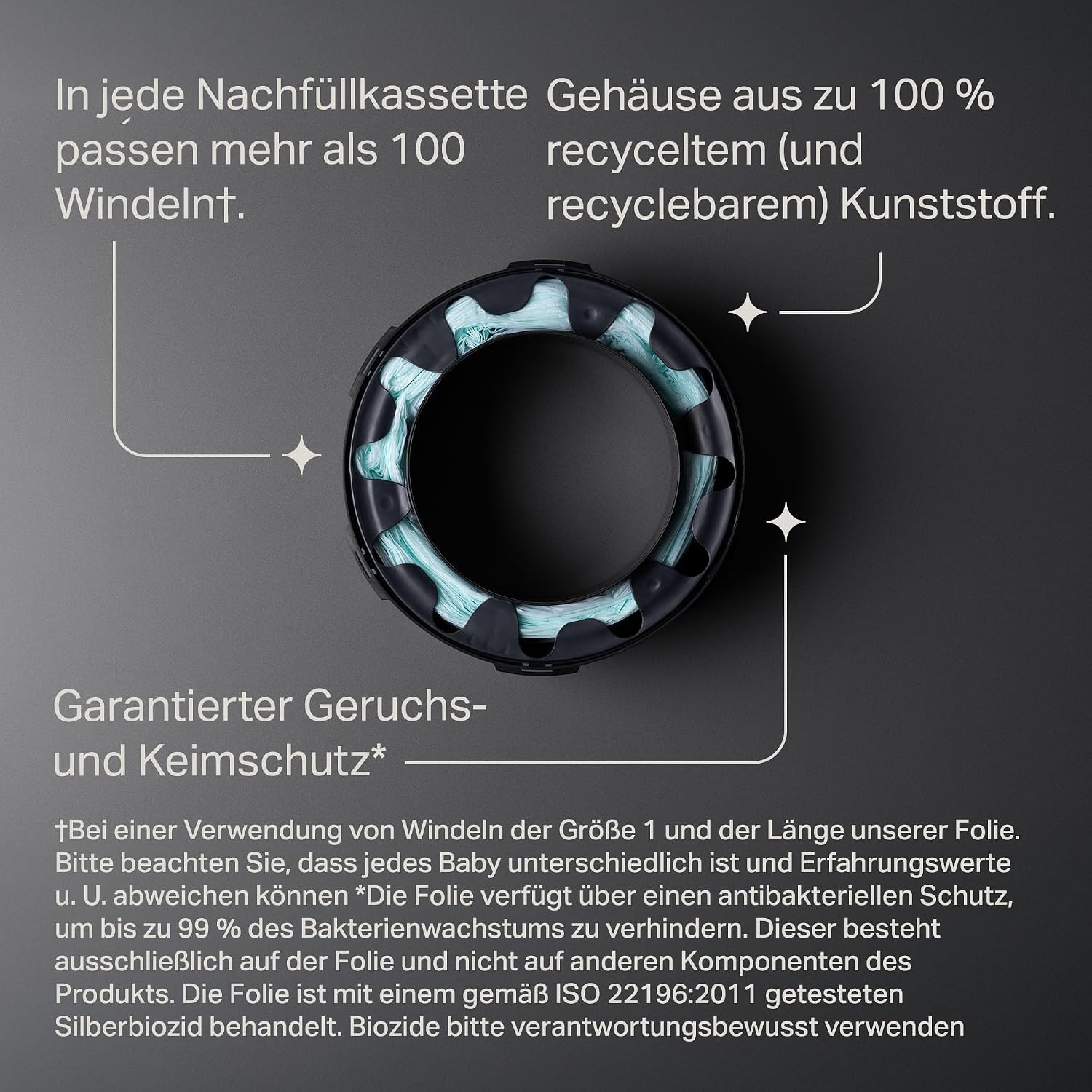 Nachfüllkassetten für Windeleimer, 4er Set - jetzt bis zu 30% Rabatt sparen