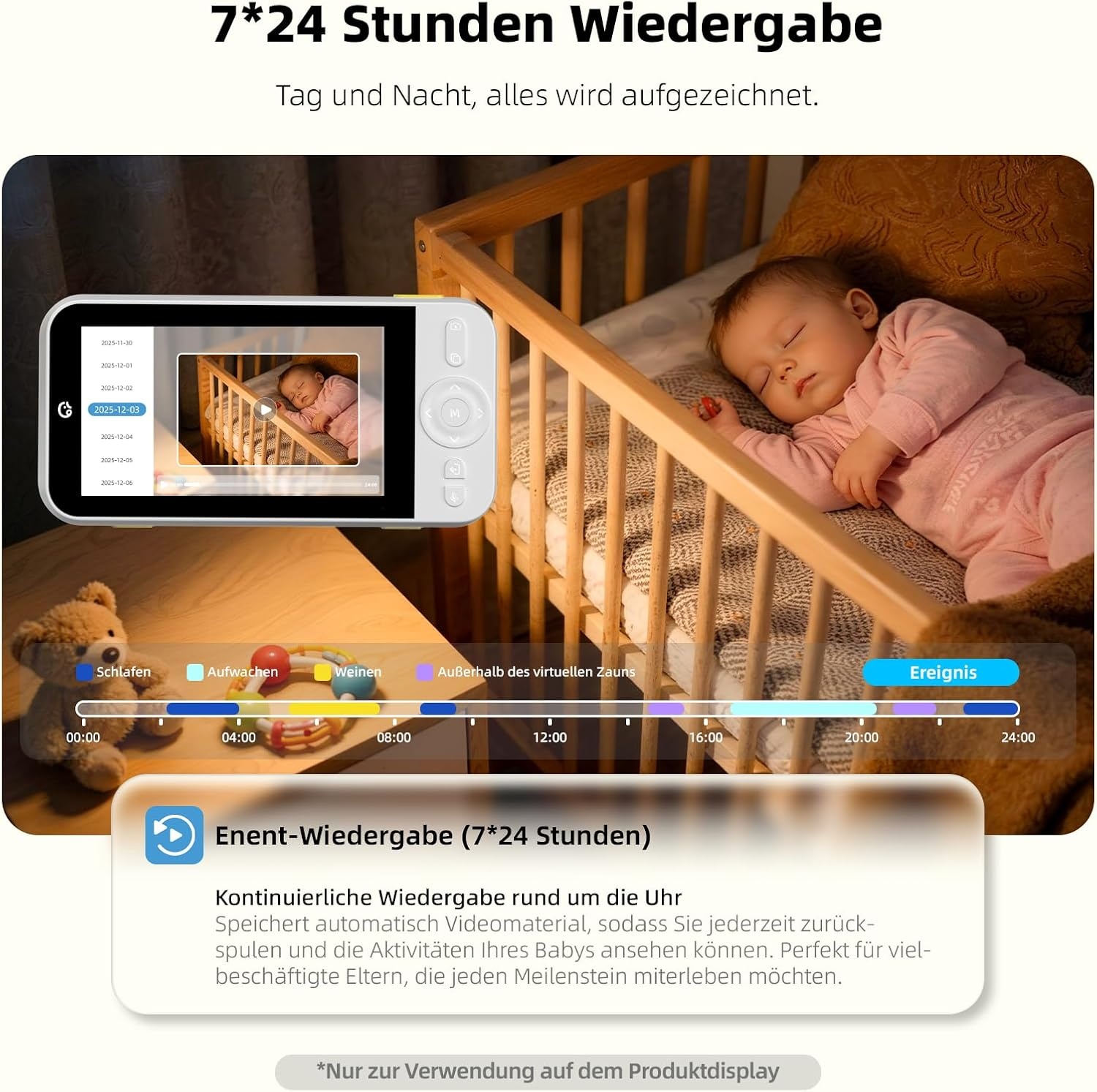 2K UHD Babyphone mit KI-Überwachung & 5 Zoll Display - bis zu 39% Rabatt