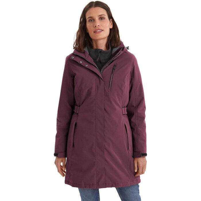 Funktionsparka Damen - Wasserfest & Teddyfleece - Herbstblätter - bis zu 35% Rabatt
