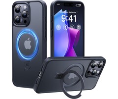 iPhone 15 Pro Max Schutzhülle mit MagSafe & Ständer - Schwarz - 51% Rabatt