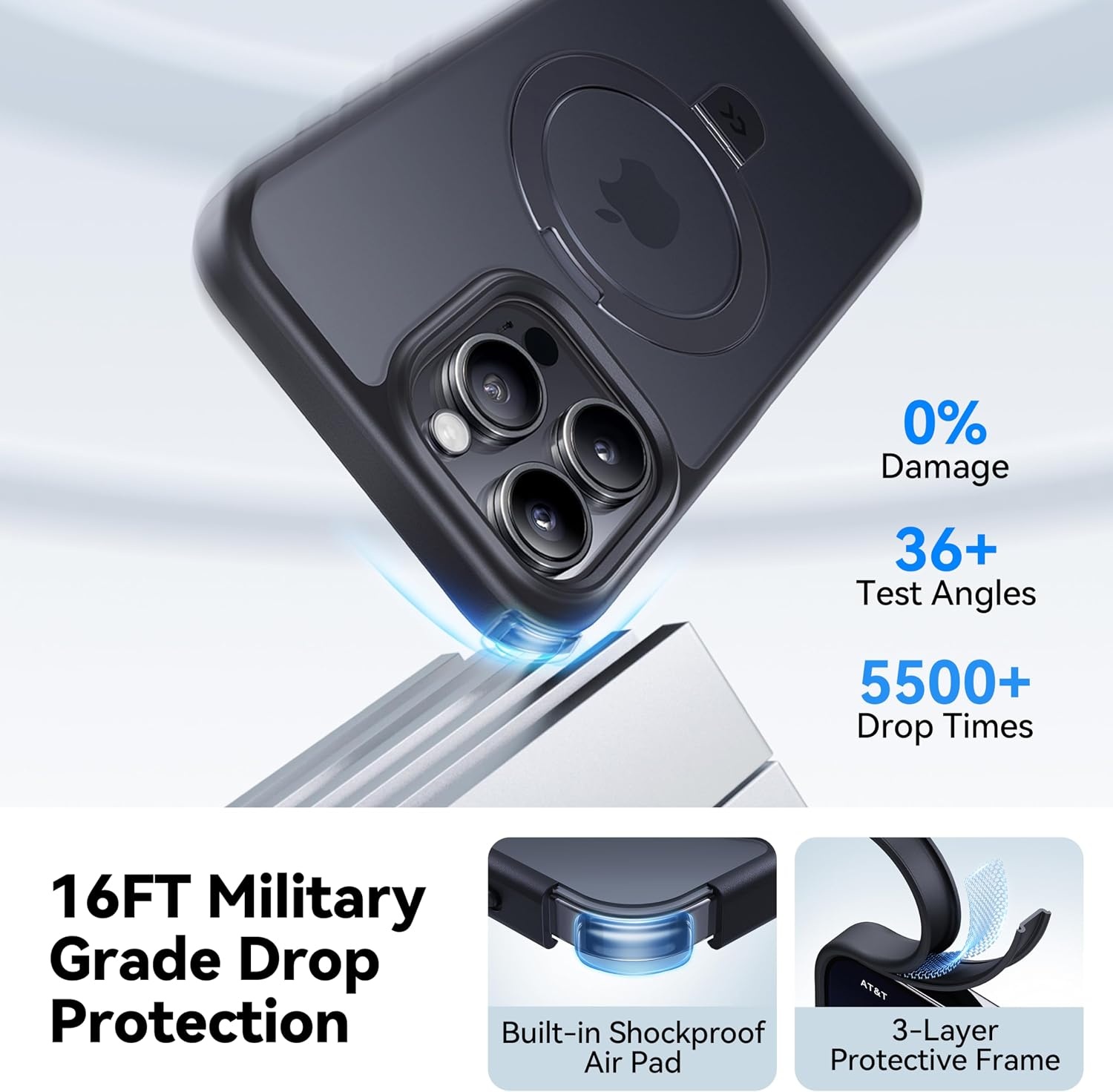 iPhone 15 Pro Max Hülle mit MagSafe & Ständer - Stoßfest - bis zu 27% sparen