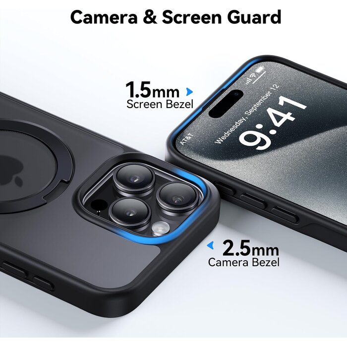 iPhone 15 Pro Max Hülle mit MagSafe & Ständer - Stoßfest - bis zu 27% sparen