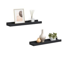 Vidaxl Set aus 2 Wandregalen für Bilder, 40 cm, Schwarz - jetzt bis zu 30% reduziert