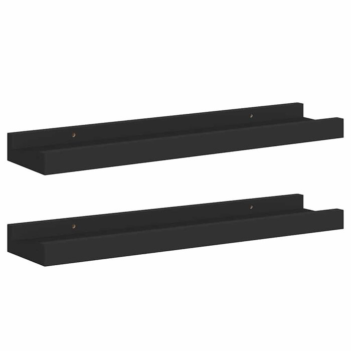 Vidaxl Set aus 2 Wandregalen für Bilder, 40 cm, Schwarz - jetzt bis zu 30% reduziert