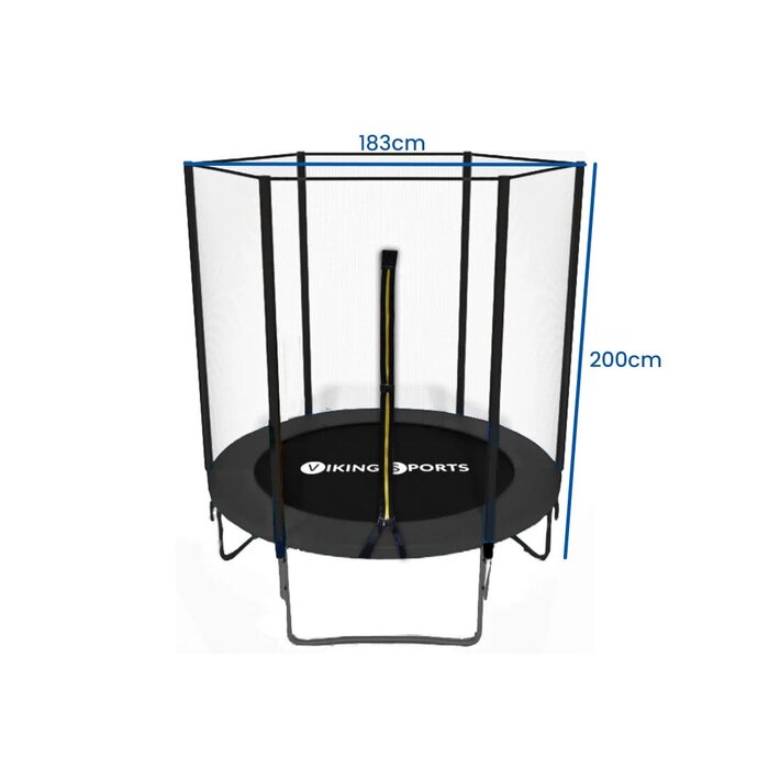 Viking Choice Gartentrampolin 183 cm mit Netz - Schwarz - bis zu 35% Rabatt